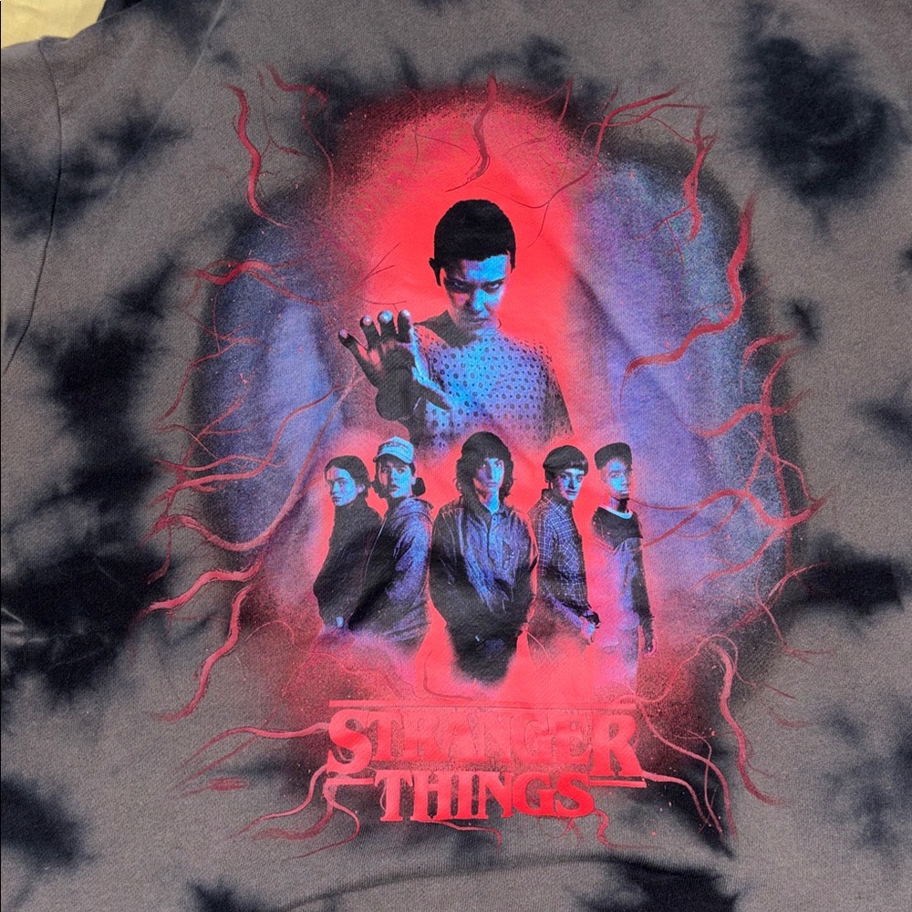H&M Stranger Things Black and Gray Graphic Hoodie - Picture 6 of 8